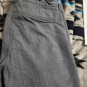 Womens Gray Checkered Pants